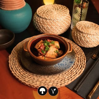 Braised Tofu With Mushrooms And Pineapple (V) / Đậu Hũ Nấm Kho Thơm