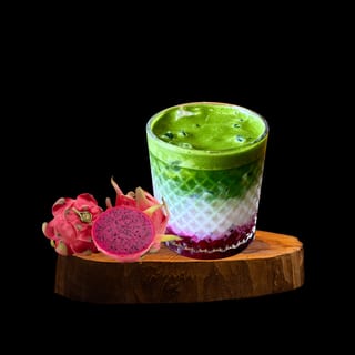 Dragon Fruit Matcha Latte