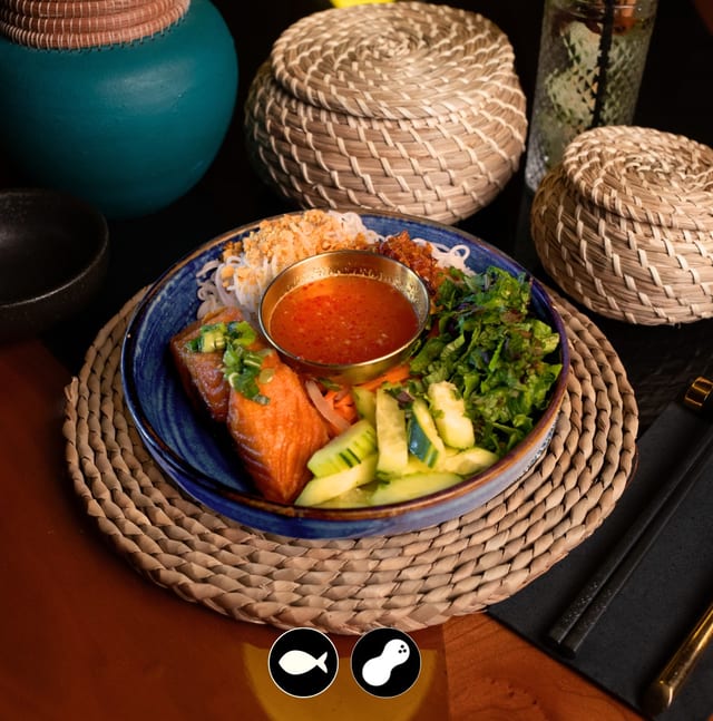 King Salmon Vermicelli / Bún Cá Hồi Vua.